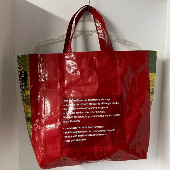 Animal Feed Totes/Bags, Set of 2, Cattle/Horse, Handmade/Upcycled - Picture 5 of 6